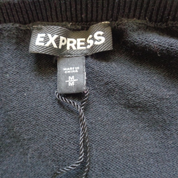 Express Black Life of the Party Sweater Medium - Picture 3 of 3